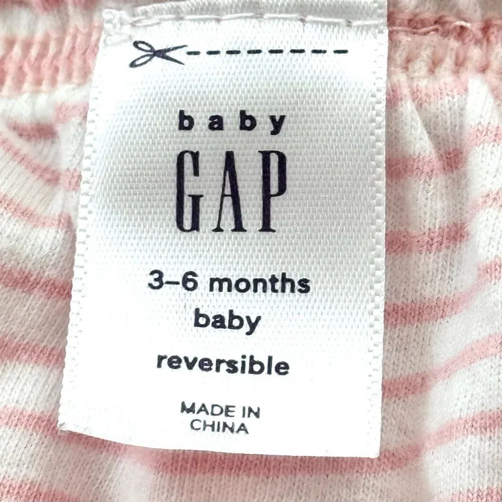 Baby Gap Girls Kids Pink Reversible Matching Sweatsuit Outfit. 3-6 Months.